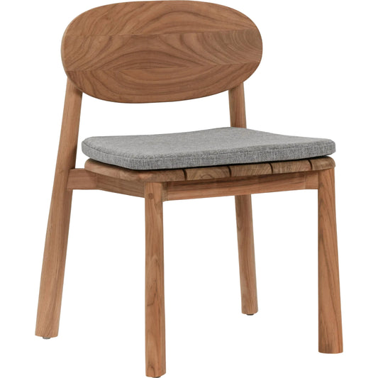 Aston Natural Teak Outdoor Dining Chair by Classic Home in natural. Made from teak wood, 100% olefin in a transitional style.