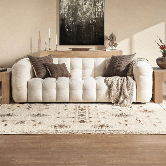 Walter Tufted Fabric Beige Sofa by Classic Home. Made from unique in a transitional style.