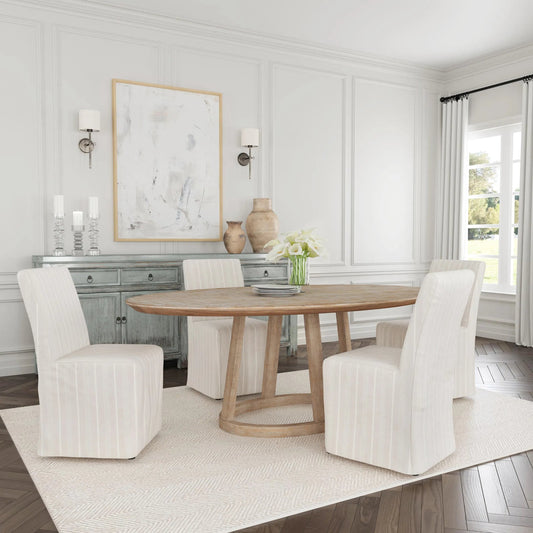 Amaya Upholstered Fabric Dining Chair (Set of 2) by Classic Home in beige. Made from unique in a unique style.