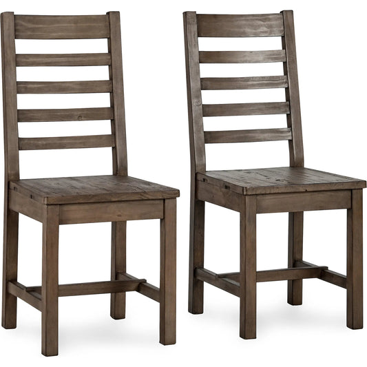 Caleb Reclaimed Pine Wood Dining Chair (Set of 2) by Kosas Home in distressed brown. Made from unique in a traditional style.
