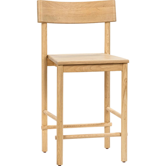 Foundation Oak Wood Counter Height Chair by Classic Home. Made from oak wood in a transitional style.