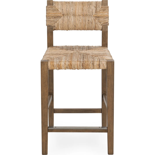 001 SI-2518866 | Primary Silo | Meryn Stool by Kosas Home in brown wash. Made from banana bark, mahogany wood in a transitional style.