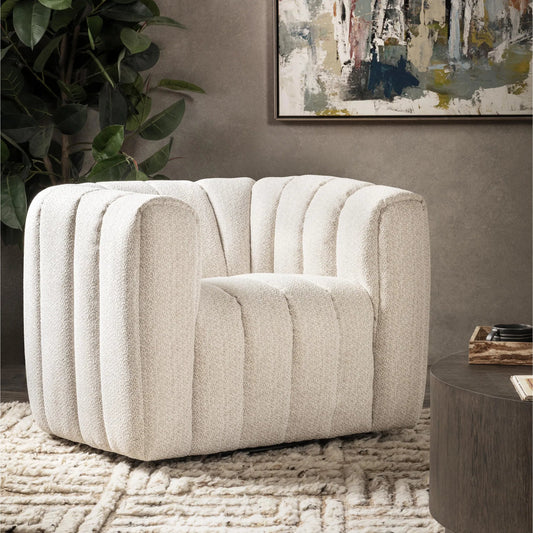 Lexa Accent Chair by Classic Home in cream. Made from 100% polyester in a transitional style.