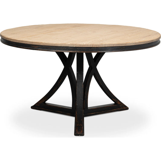 Flying Buttress Dining Table by Sarreid Ltd.. Made from pine in a cottage & farmhouse style.