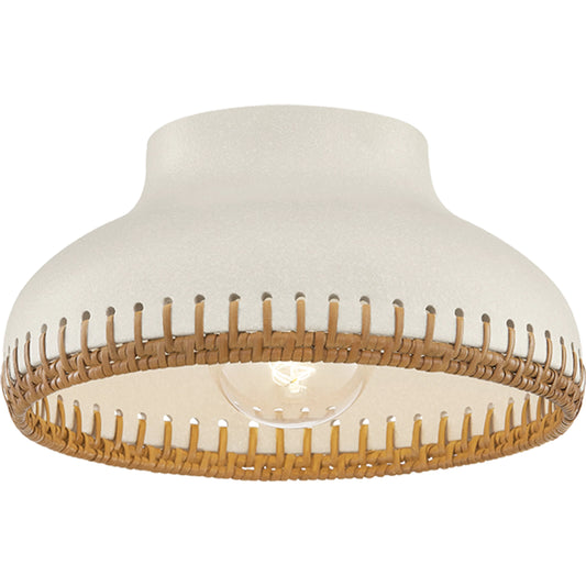 005 SI-2544266 | Primary Silo | Southfields Flush Mount by Hudson Valley in aged brass, ceramic cream pebble. Made from ceramic in a unique style.
