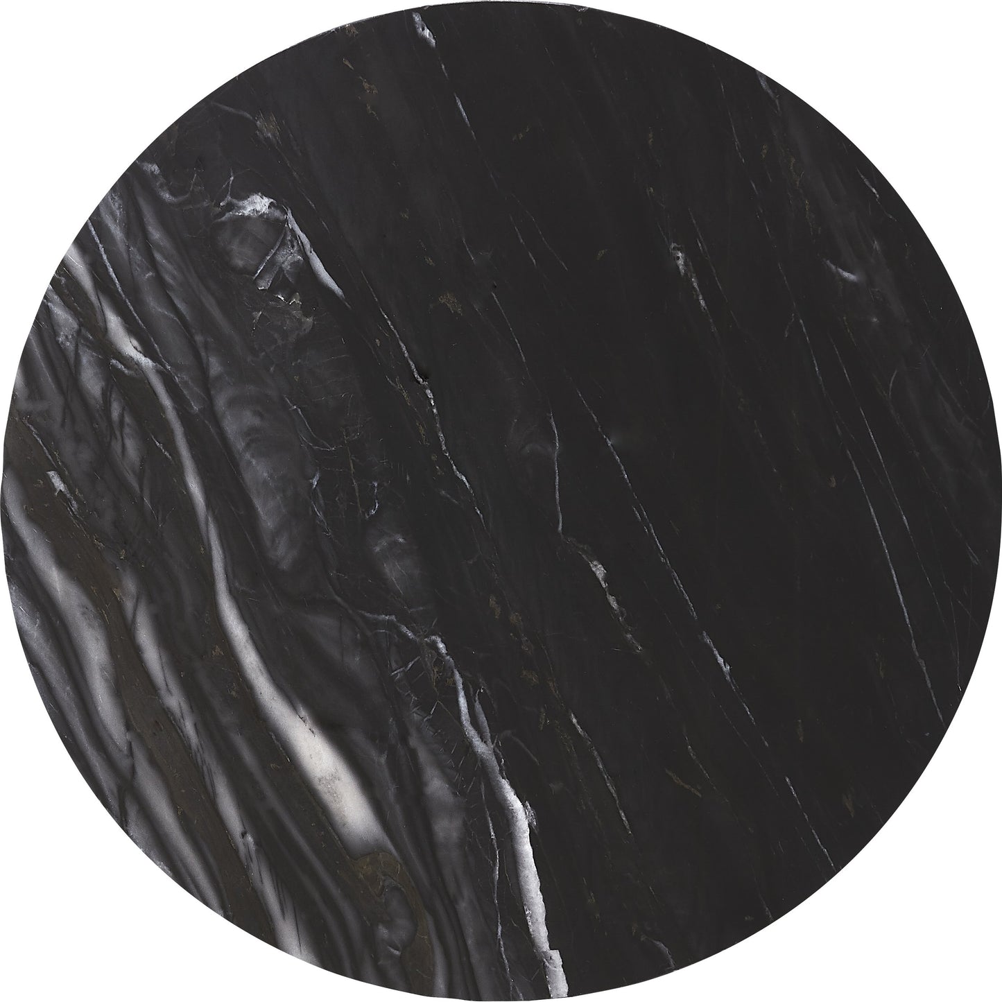 004 S-346308 | Closeup | Martel Marble & Metal Side Table by Butler Specialty Company in multi-color and polished gold. Made from gold plated stainless steel, marble in a modern style.