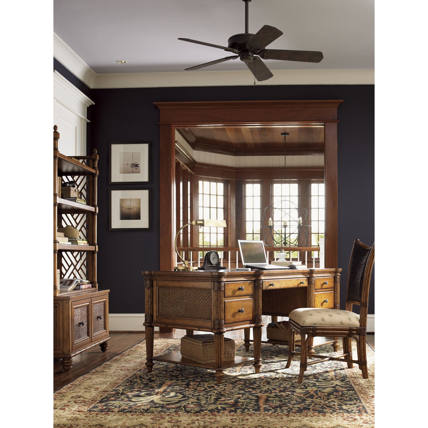 003 SR-836108 | Lifestyle | Fraser Island Desk by Tommy Bahama Home. Made from unique in a traditional style.