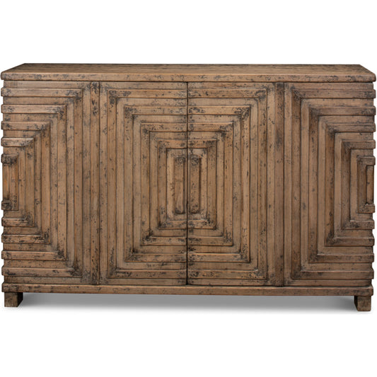 001 SI-1998186 | Primary Silo | Saint Entrance Sideboard by Sarreid Ltd. in weathered driftwood. Made from pine in a modern style.