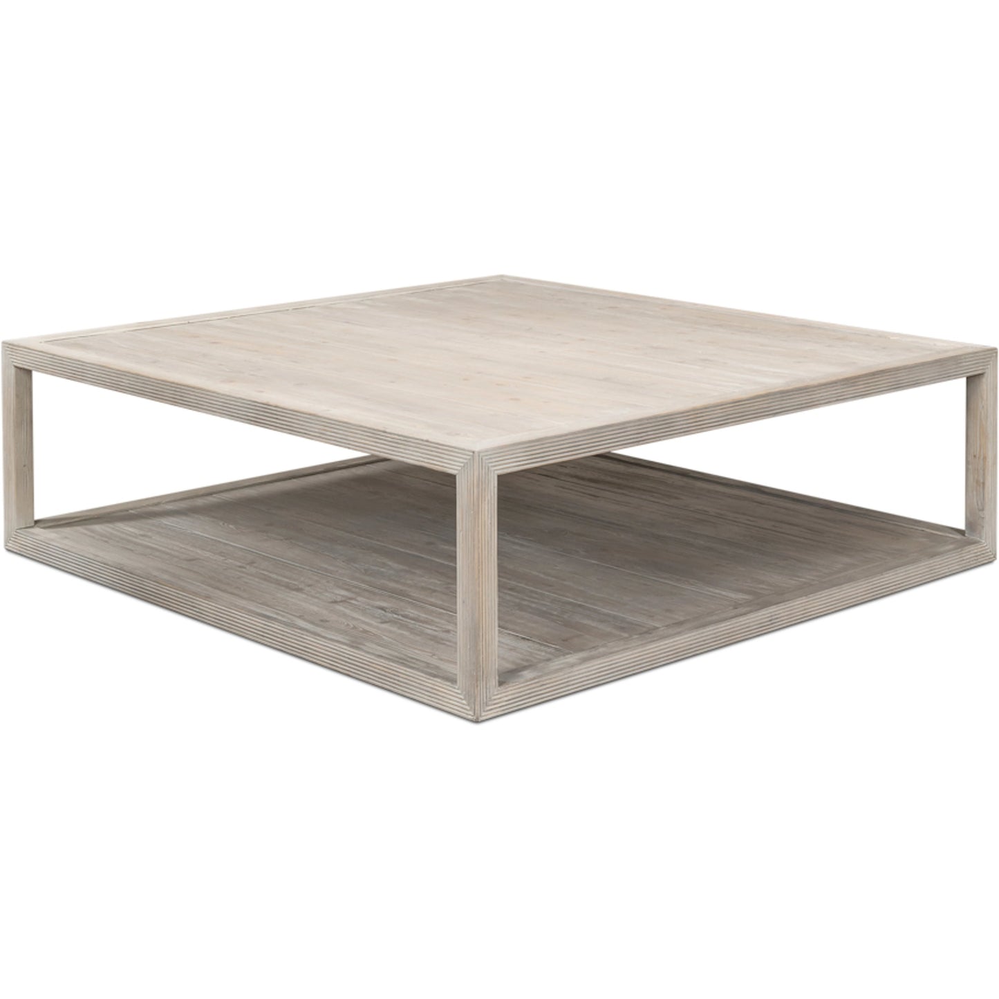 005 SI-1998208 | Additional Silo | Camden Bungalow Cocktail Table by Sarreid Ltd. in grey thorne. Made from pine in a modern style.