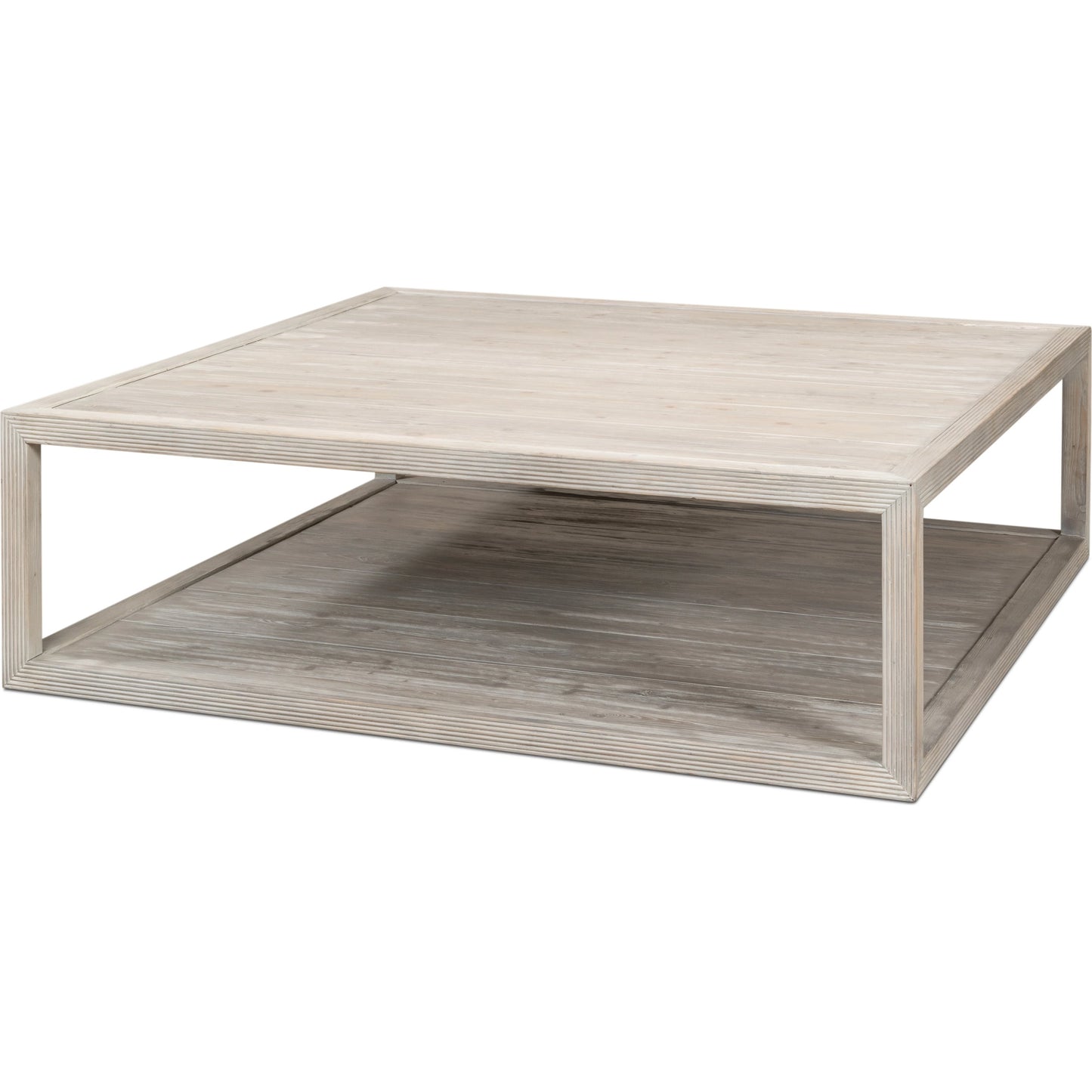 001 SI-1998208 | Additional Silo | Camden Bungalow Cocktail Table by Sarreid Ltd. in grey thorne. Made from pine in a modern style.