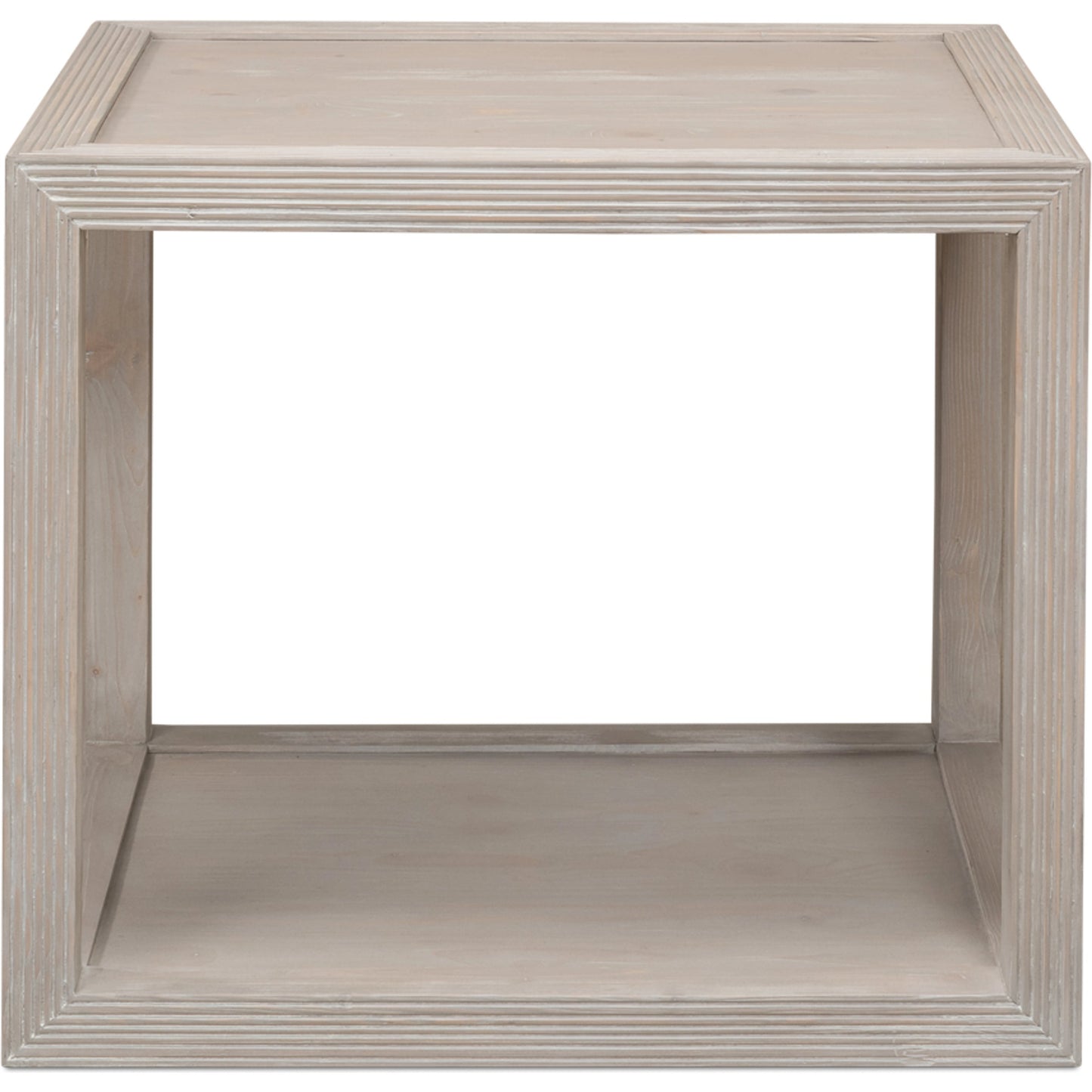 002 SI-1998209 | Additional Silo | Camden Bungalow Side Table by Sarreid Ltd. in grey thorne. Made from pine in a modern style.