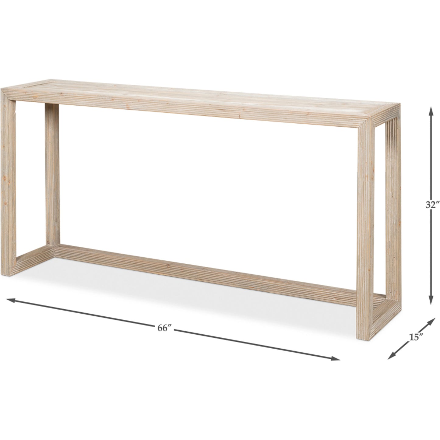 003 SI-1998210 | Additional Silo | Camden Bungalow Console Table by Sarreid Ltd. in grey thorne. Made from pine in a modern style.