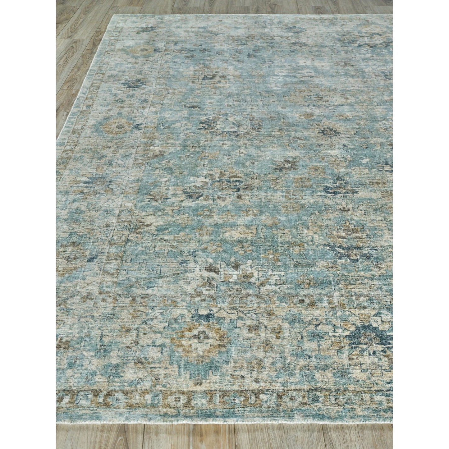 004 SI-2101583,SI-2101584,SI-2101585,SI-2101587,SI-2101588,SI-2101589 | Closeup | Kensington 5339 Rug by Exquisite Rugs in blue. Made from wool, bamboo silk in a unique style.