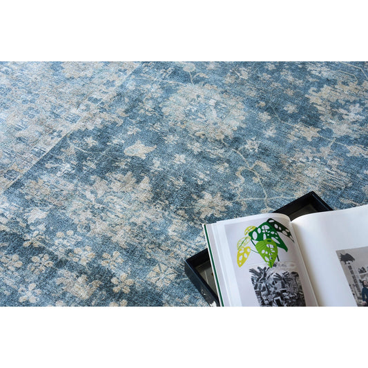 Kensington 5340 Rug by Exquisite Rugs in navy. Made from wool, bamboo silk in a unique style.