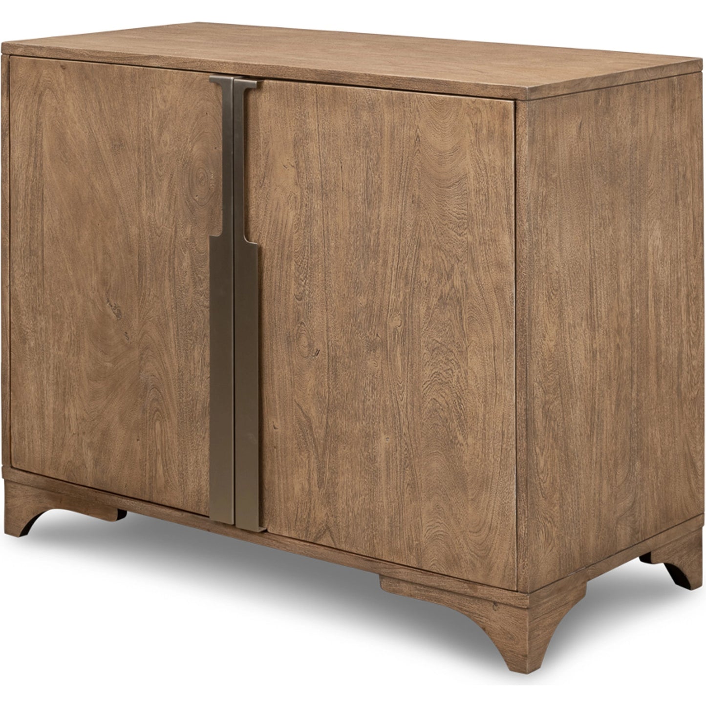 005 SI-1998293 | Additional Silo | Augustus 2 Door Cabinet by Sarreid Ltd. in flaky pine. Made from acacia, iron, antique nickel in a modern style.