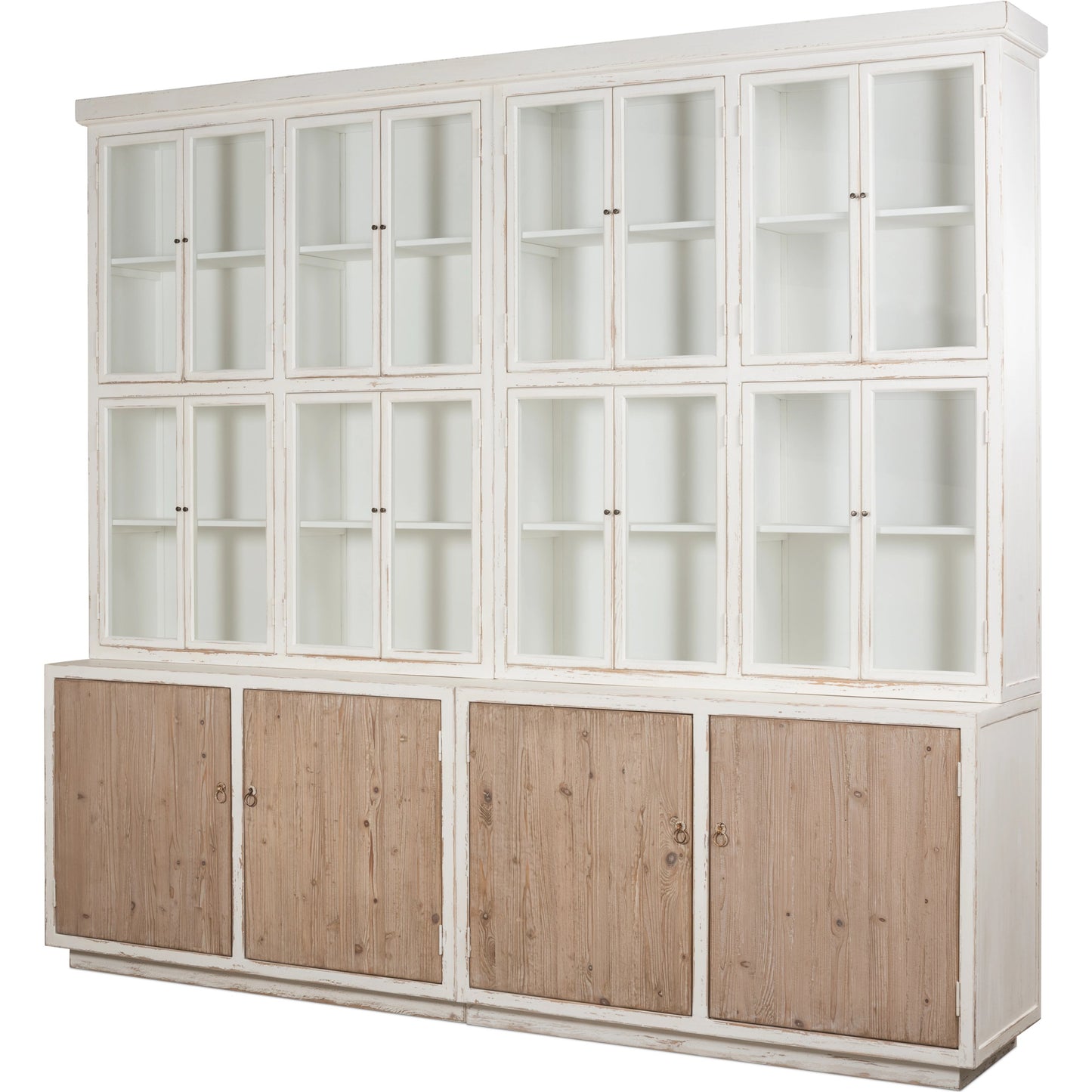 001 SI-1998307 | Additional Silo | Connor Bookcase by Sarreid Ltd. in antique white. Made from pine in a modern style.