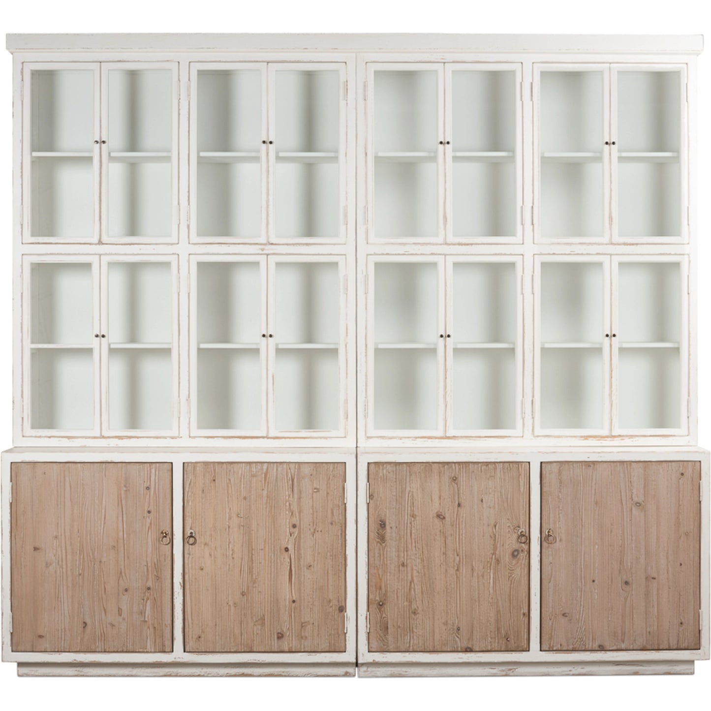 002 SI-1998307 | Additional Silo | Connor Bookcase by Sarreid Ltd. in antique white. Made from pine in a modern style.