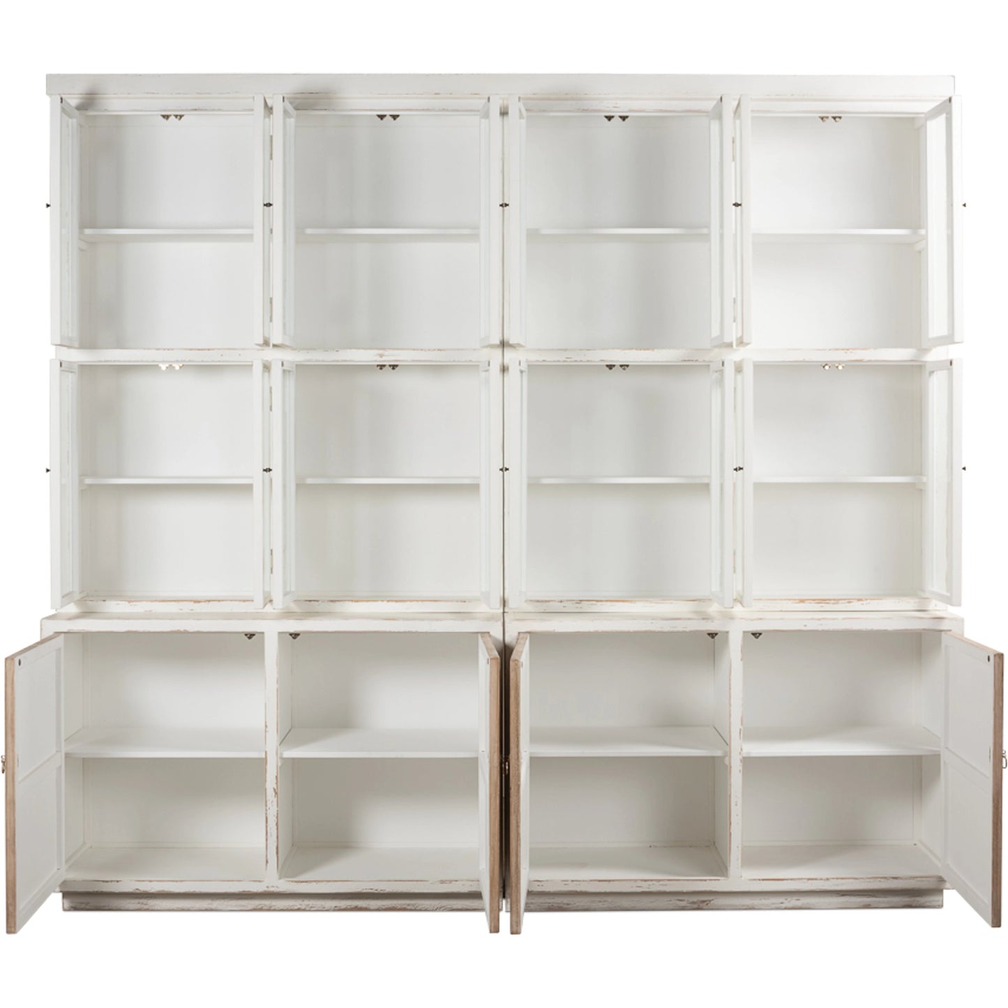 003 SI-1998307 | Additional Silo | Connor Bookcase by Sarreid Ltd. in antique white. Made from pine in a modern style.