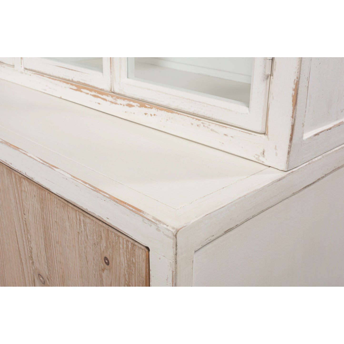 004 SI-1998307 | Additional Silo | Connor Bookcase by Sarreid Ltd. in antique white. Made from pine in a modern style.