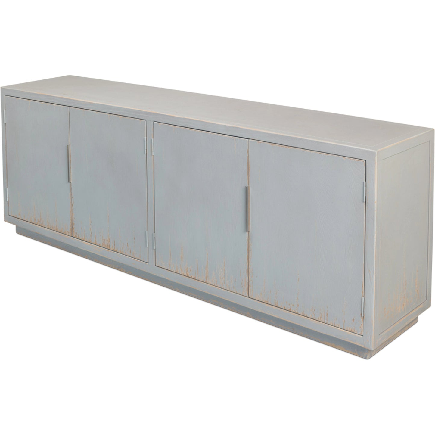 005 SI-1998378 | Additional Silo | Maldives 4 Door Sideboard by Sarreid Ltd. in eros blue. Made from oak in a modern style.