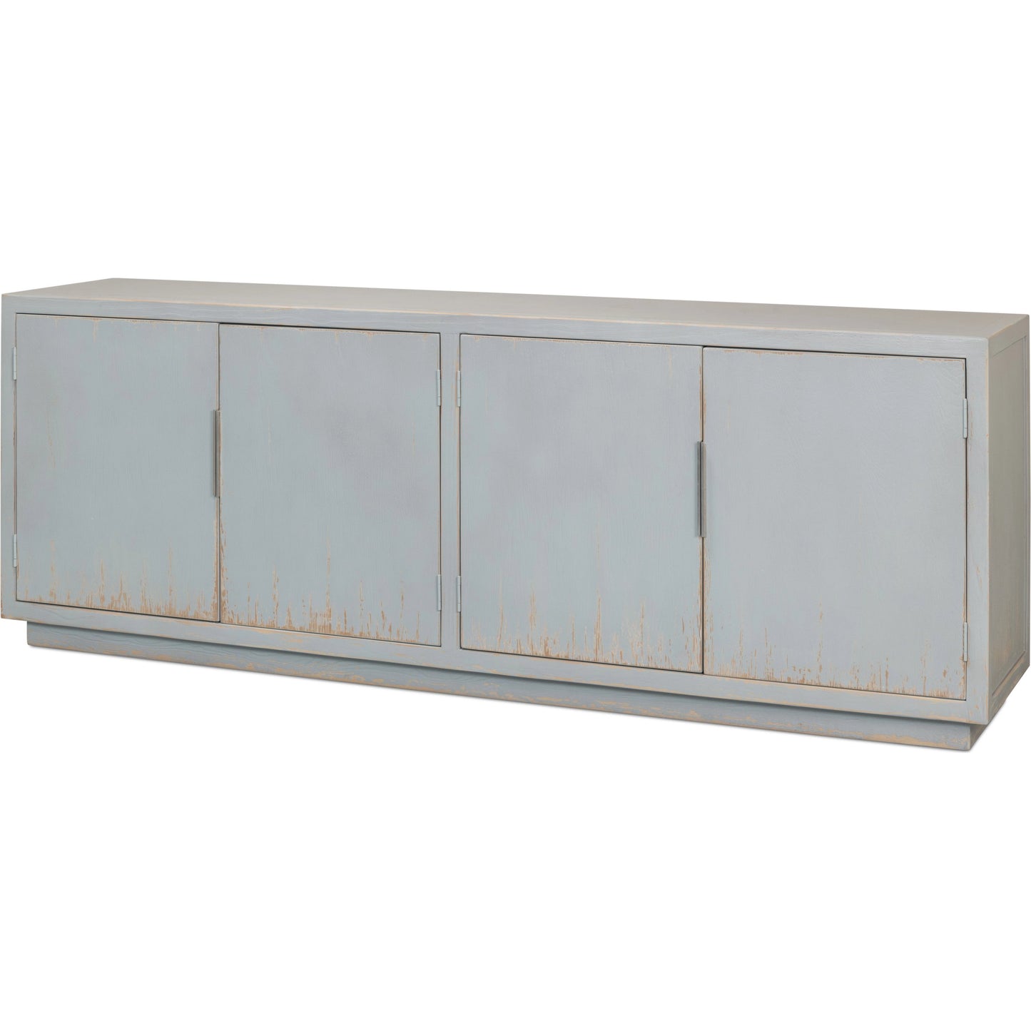 001 SI-1998378 | Additional Silo | Maldives 4 Door Sideboard by Sarreid Ltd. in eros blue. Made from oak in a modern style.