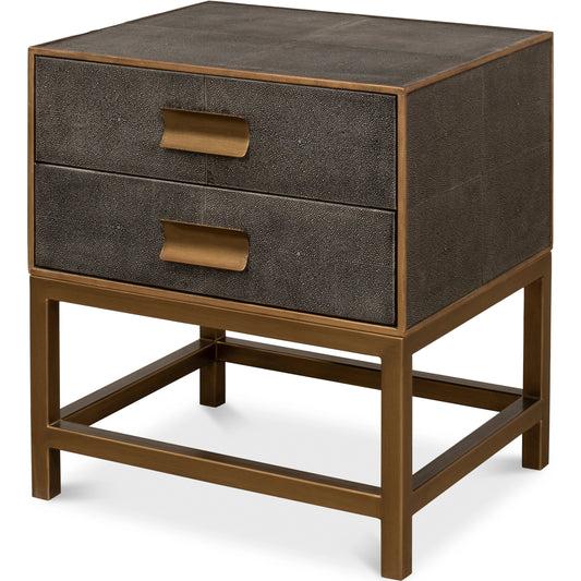 Gideon Shagreen Side Table by Sarreid Ltd.. Made from unique in a transitional style.