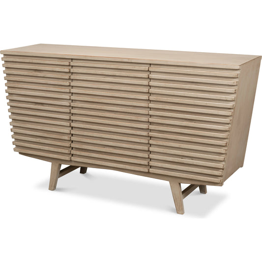 001 SI-1998443 | Primary Silo | Ribbed 9 Drawer Commode by Sarreid Ltd.. Made from pine in a modern style.