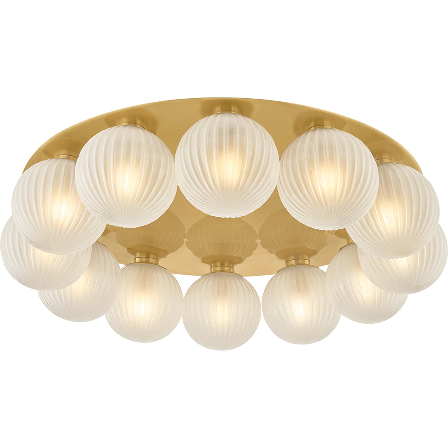 003 SI-2472584 | Primary Silo | Vernazza Flush Mount by Corbett in vintage polished brass. Made from unique in a modern style.