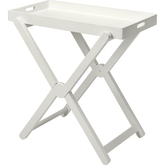 Edna Tray Table by Butler Specialty Company in white and white. Made from mango wood solids in a cottage & farmhouse style.