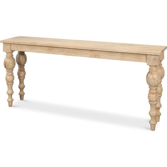 Jocelyn Console Table by Sarreid Ltd. in sienna. Made from mango wood in a traditional style.