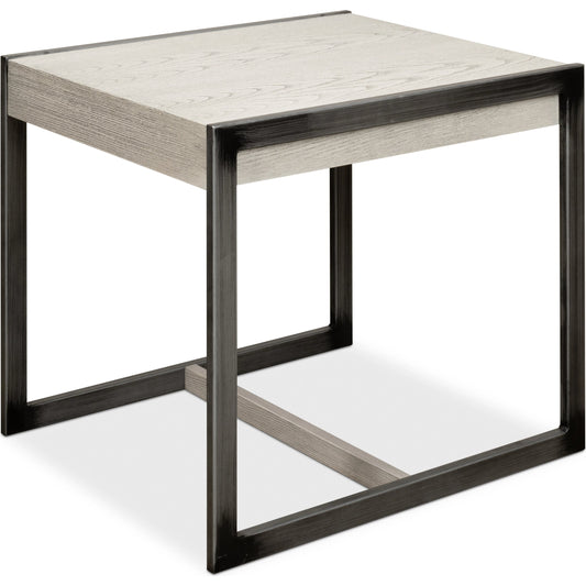 Covet Side Table by Sarreid Ltd. in ivory bianca. Made from birch, ash, mdf in a modern style.