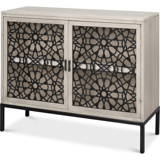 001 SI-2372479 | Primary Silo | Covet Door Chest by Sarreid Ltd. in white. Made from tanganika wood in a transitional style.