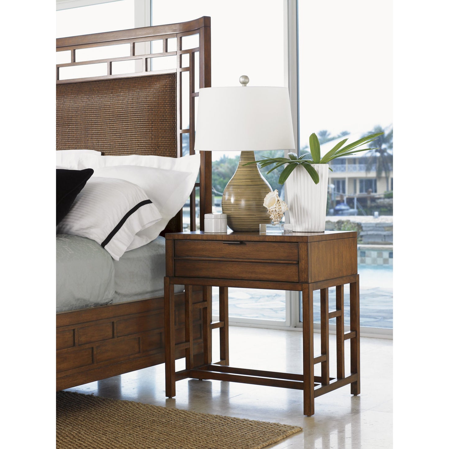004 SR-836175 | Lifestyle | Kaloa Nightstand by Tommy Bahama Home. Made from unique in a transitional style.