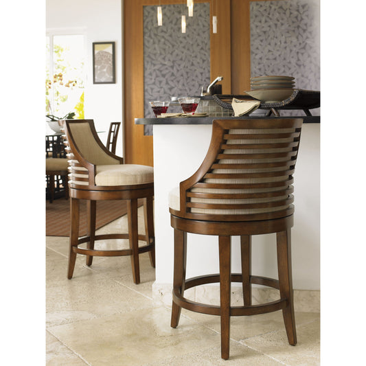Cabana Swivel Counter Stool by Tommy Bahama Home. Made from unique in a transitional style.
