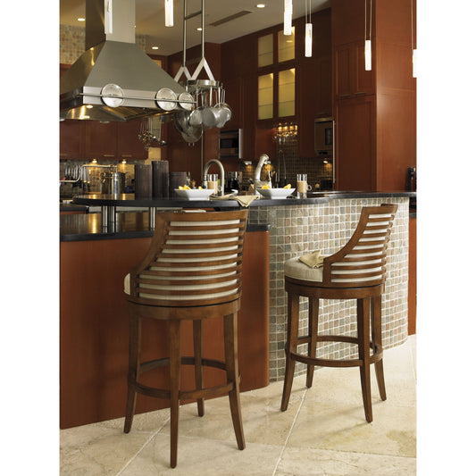Cabana Swivel Bar Stool by Tommy Bahama Home. Made from unique in a transitional style.