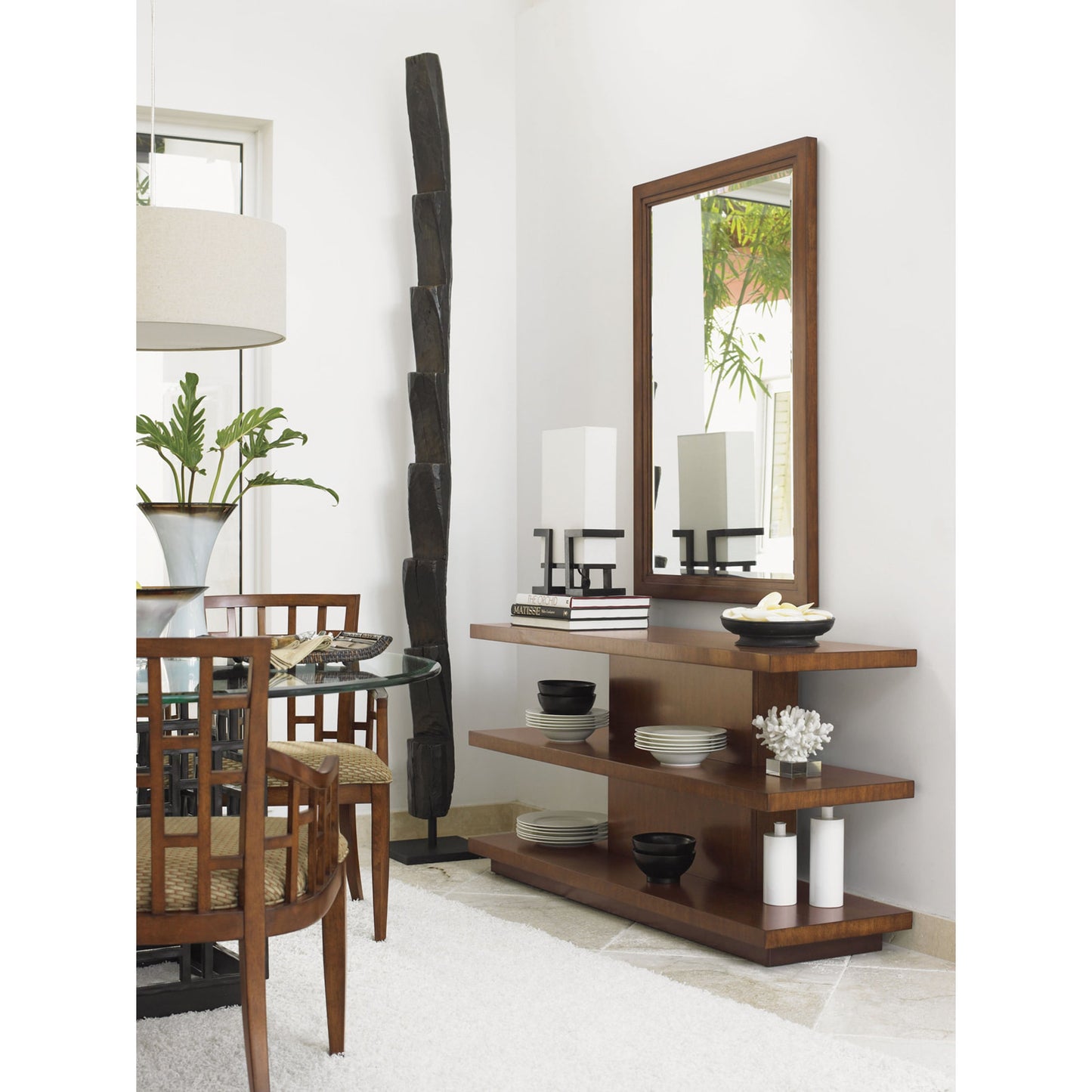 002 SR-836204 | Lifestyle | Lagoon Sofa Table by Tommy Bahama Home. Made from unique in a modern style.