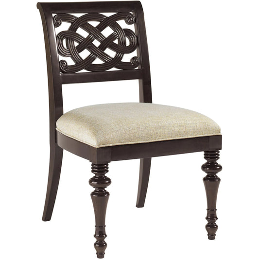 Molokai Side Chair by Tommy Bahama Home in kona. Made from unique in a traditional style.