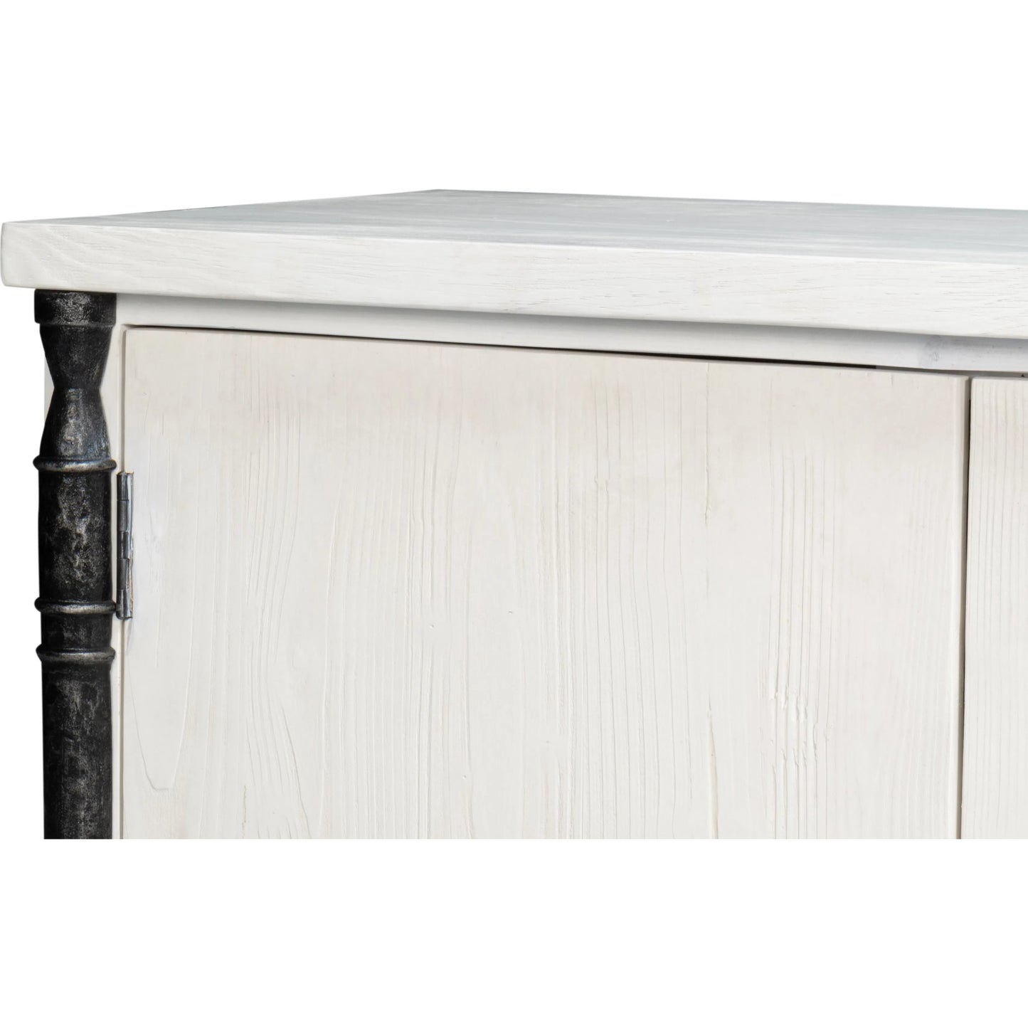 008 SI-2238497 | Additional Silo | Elegance Credenza by Sarreid Ltd. in elegance white. Made from pine wood, iron in a unique style.