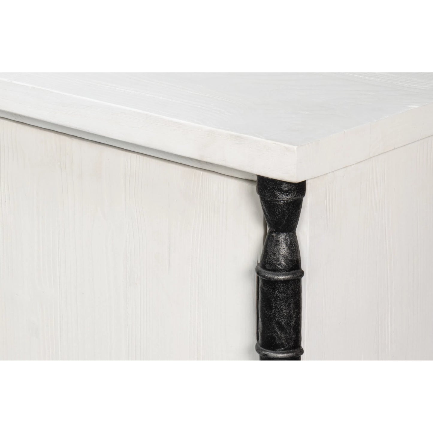 007 SI-2238497 | Additional Silo | Elegance Credenza by Sarreid Ltd. in elegance white. Made from pine wood, iron in a unique style.