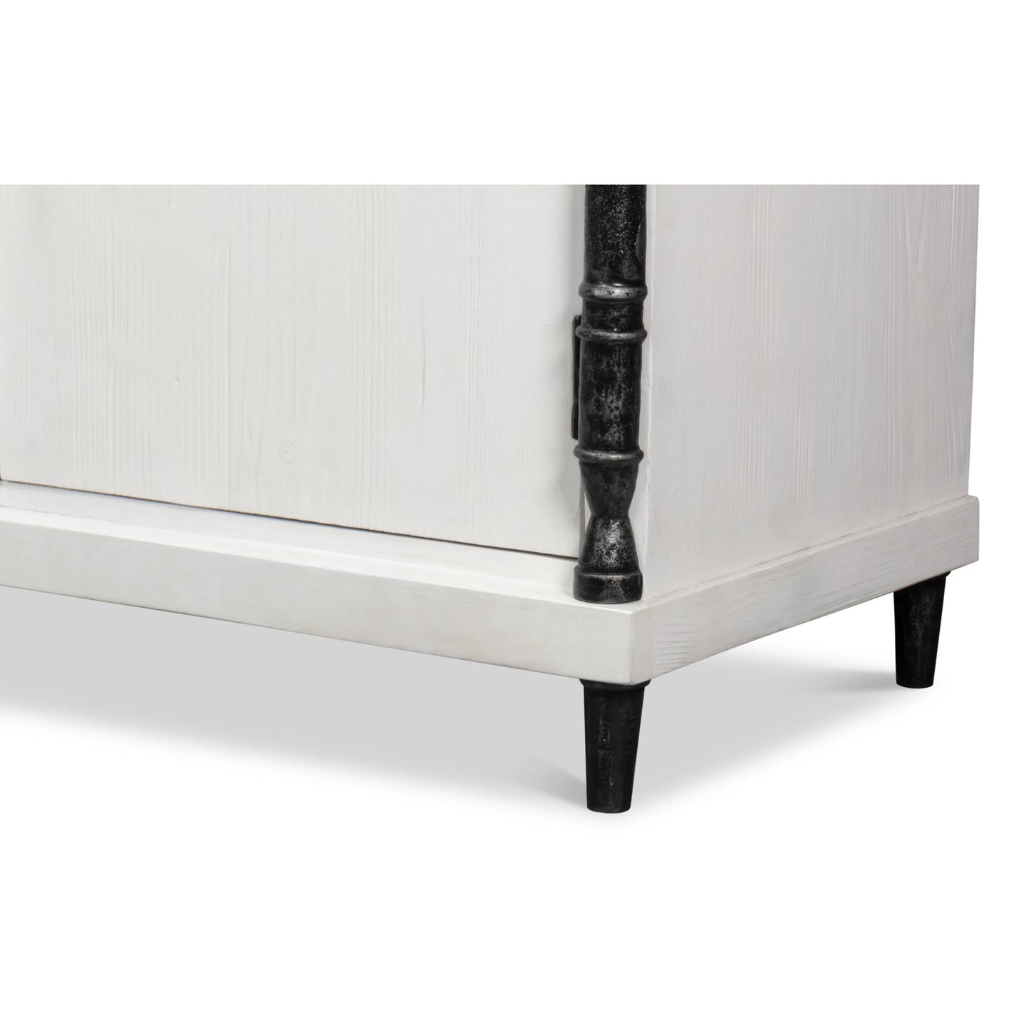 005 SI-2238497 | Additional Silo | Elegance Credenza by Sarreid Ltd. in elegance white. Made from pine wood, iron in a unique style.