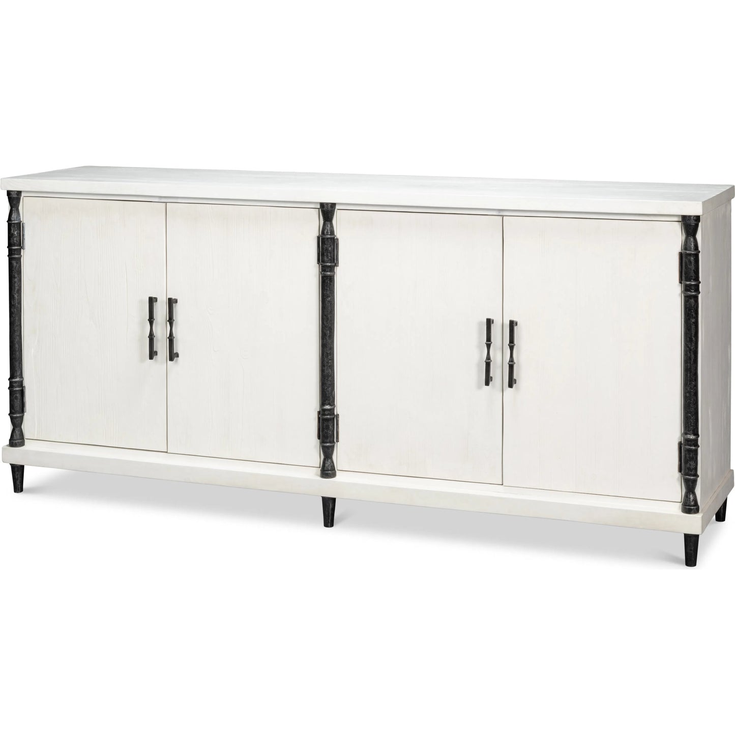 001 SI-2238497 | Primary Silo | Elegance Credenza by Sarreid Ltd. in elegance white. Made from pine wood, iron in a unique style.