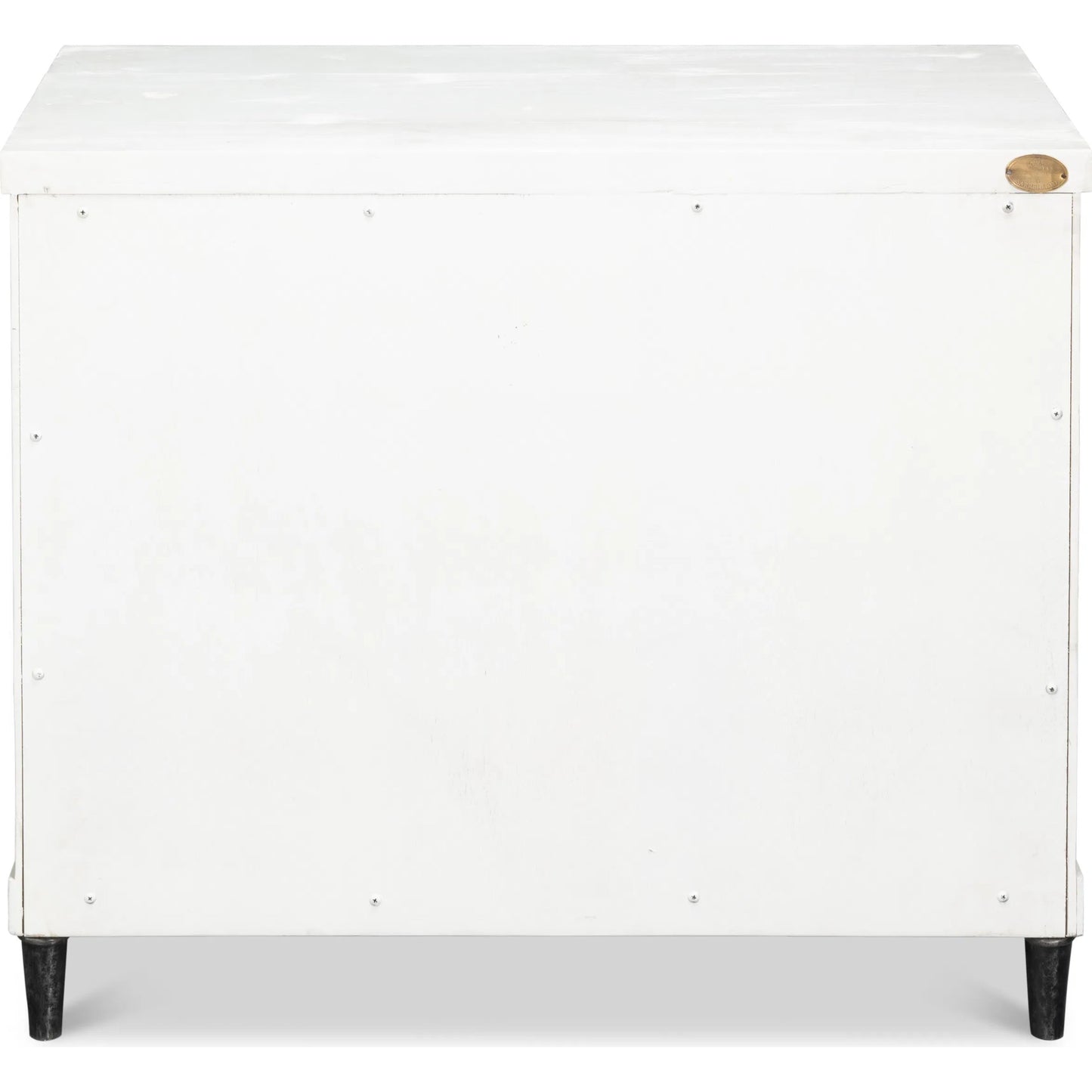 008 SI-2238498 | Additional Silo | Elegance Nightstand by Sarreid Ltd. in elegance white. Made from pine wood, iron in a unique style.