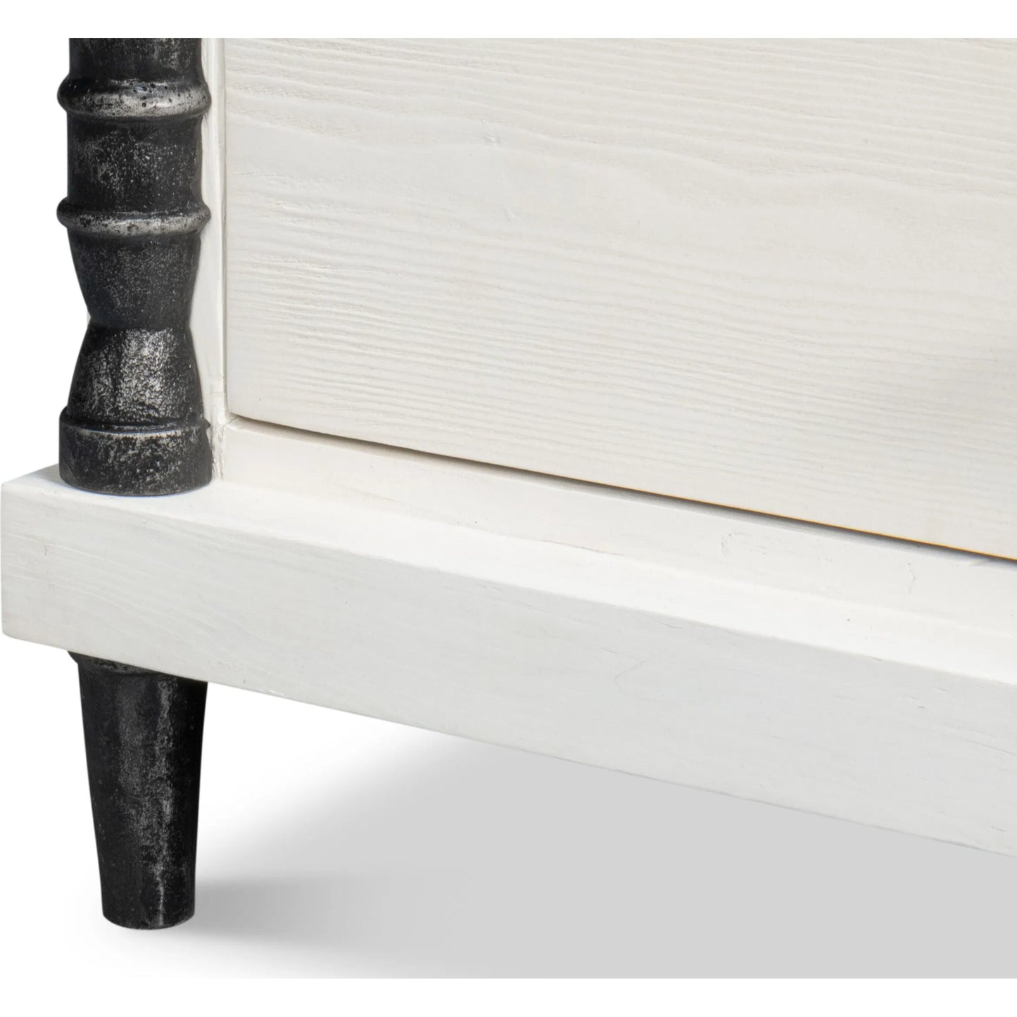 005 SI-2238498 | Additional Silo | Elegance Nightstand by Sarreid Ltd. in elegance white. Made from pine wood, iron in a unique style.