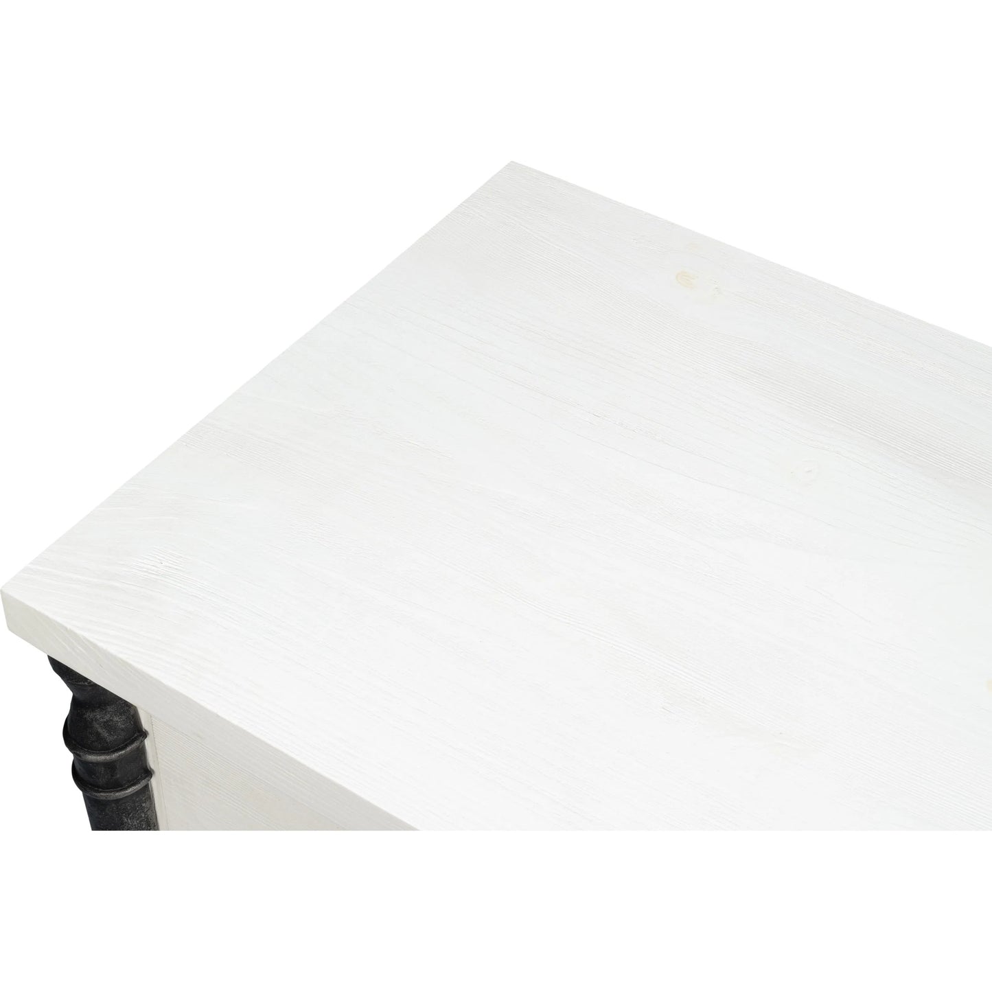 010 SI-2238498 | Additional Silo | Elegance Nightstand by Sarreid Ltd. in elegance white. Made from pine wood, iron in a unique style.