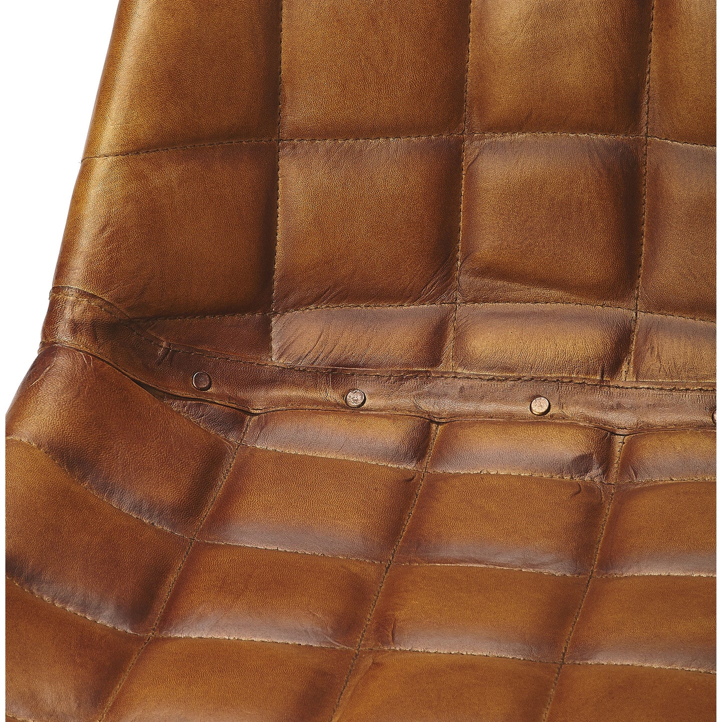 007 SR-770498 | Closeup | Patty Side Chair by Butler Specialty Company in medium brown and brown leather. Made from iron, leather, plastic, tris free fr foam in a modern style.