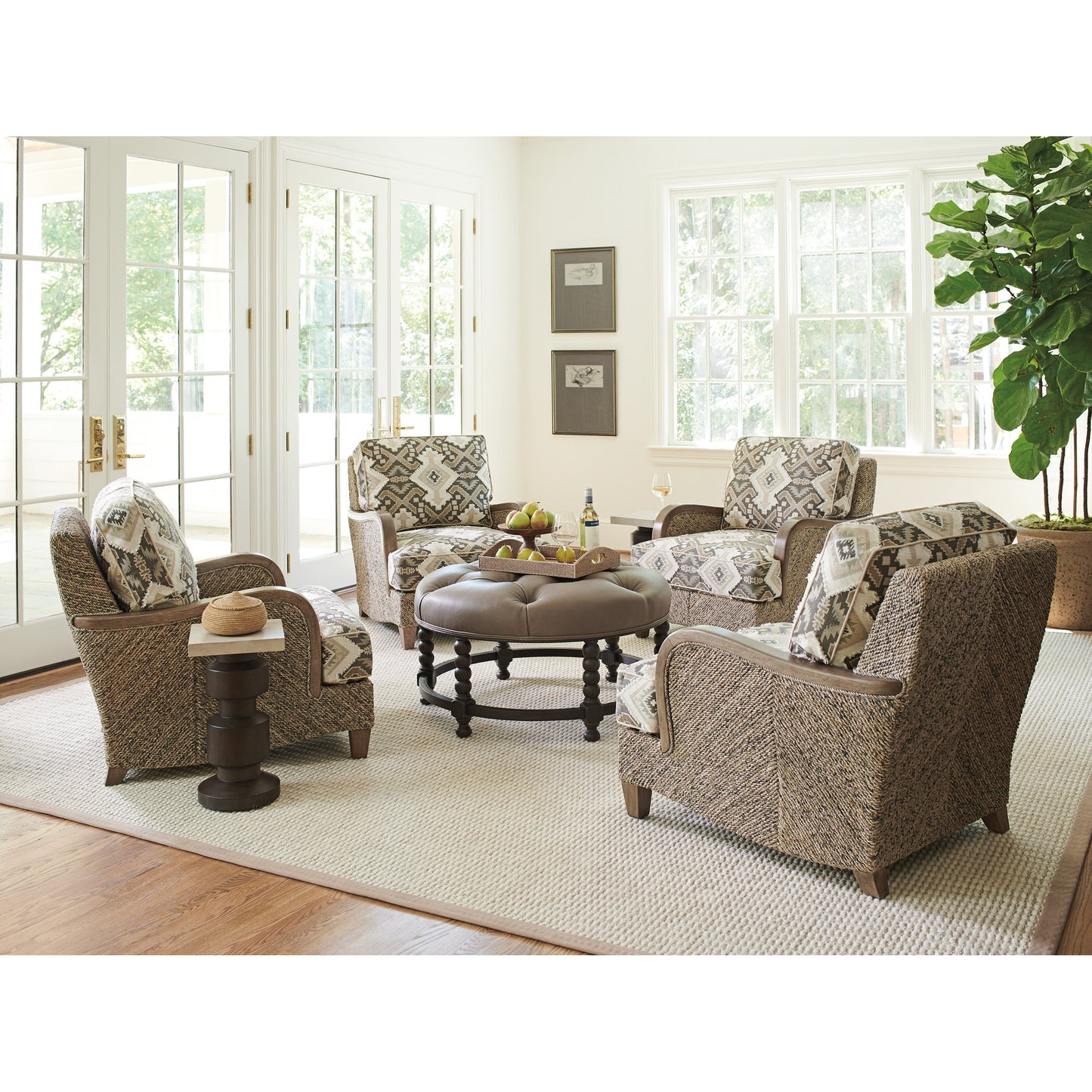 003 SR-835041 | Lifestyle | Thayer Chair by Lexington in dark natural. Made from unique in a coastal style.