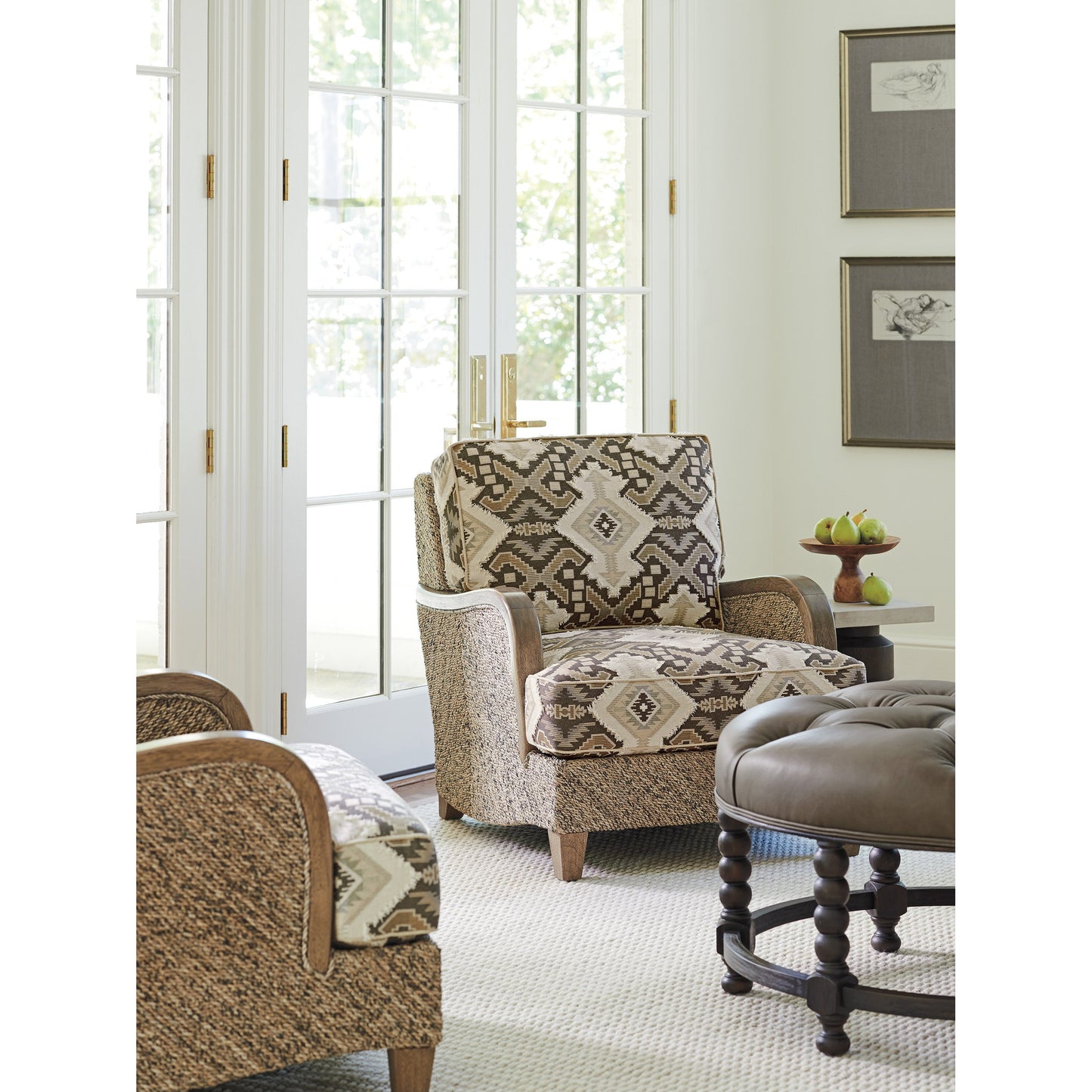 002 SR-835041 | Lifestyle | Thayer Chair by Lexington in dark natural. Made from unique in a coastal style.