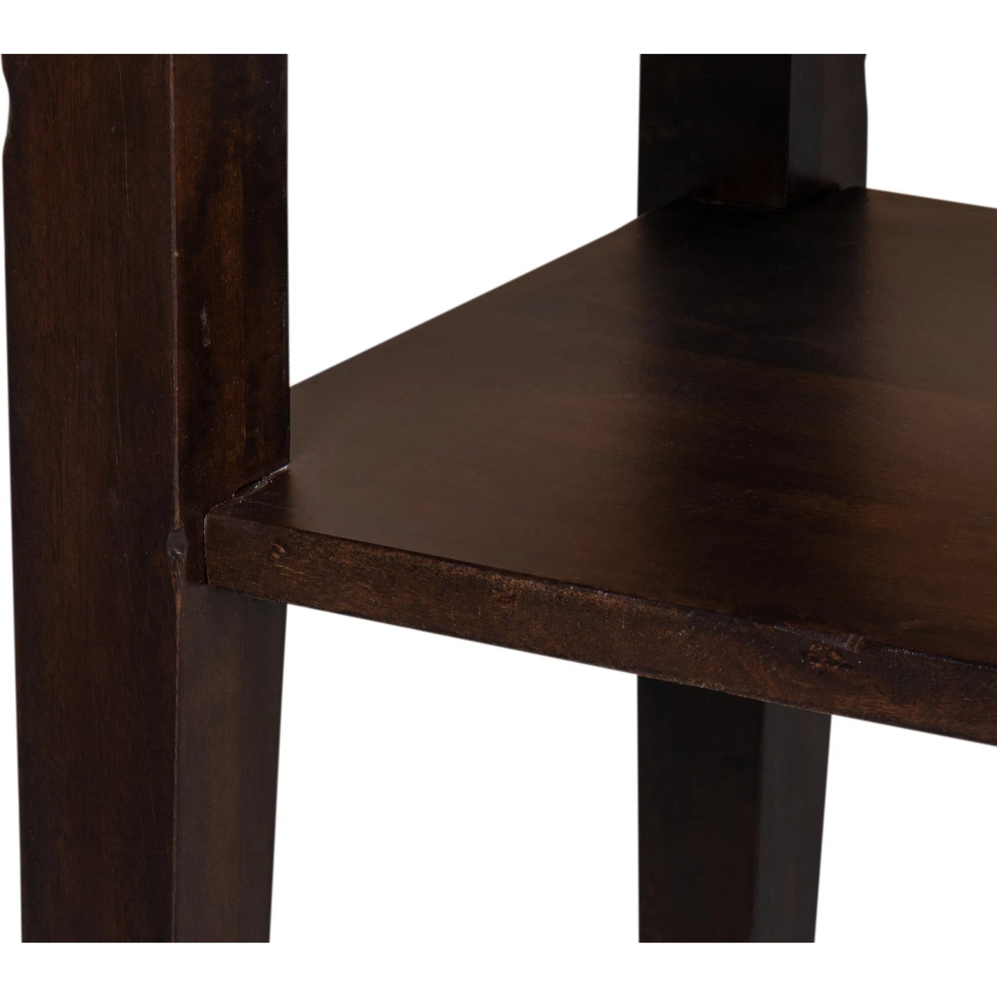 009 SI-2372591 | Closeup | Versatilis Console Table by Sarreid Ltd. in brown. Made from mango base with marble top in a modern style.