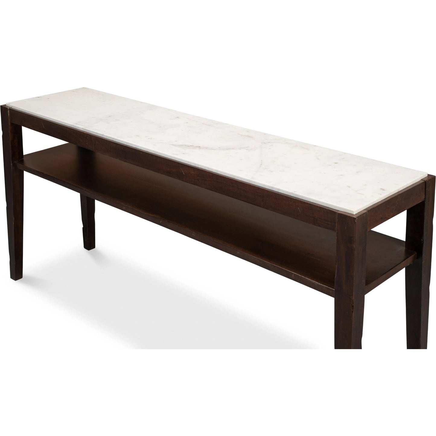 005 SI-2372591 | Additional Silo | Versatilis Console Table by Sarreid Ltd. in brown. Made from mango base with marble top in a modern style.