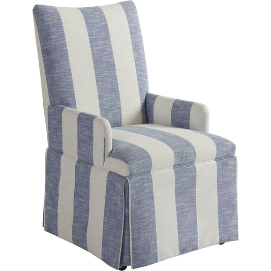 Mackenzie Dining Arm Chair by Lexington in denim stripe. Made from unique in a coastal style.